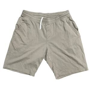 UNIQLO MENS SHORTS BEIGE XL BROWN EXTRA LARGE RELAXED DRAWSTRING USED VINTAGE